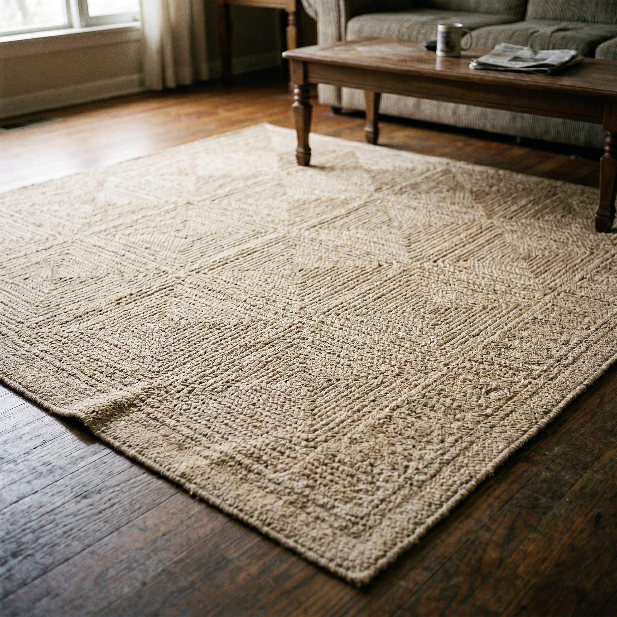 Clean living room carpet after carpet cleaning in Las Cruces